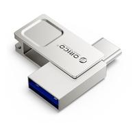 ORICO Clé USB 32 Go 100 Mo/s, Mini USB 3.0 Double Drive Métal avec Anneau