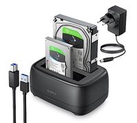 ORICO Docking Station pour 2 Disques Dur SATA SSD HDD de 2,5 et 3,5 Pouces, USB 3.0 Station d'accueil Disque Dur, Supporte UASP et Les disques de 20To(DD28U3)