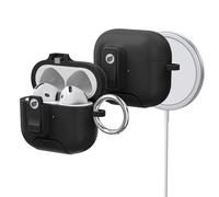 ORICO Étui pour AirPods 4e Génération avec Support, Charge MagSafe & Couvercle magnétique, Protection Anti-Chute Robuste,Noir-CP34