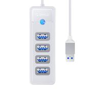 Orico Hub Adapter Usb To 4x Usb 3.0, 5 Gbps, 0.15m (white)
