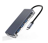 ORICO Hub USB C HDMI 7 en 1 Adaptateur USB C vers HDMI 4K, 3 USB 3.0, Chargement PD 100W, Lecteurs de Cartes SD/TF Compatible avec MacBook Pro/Air Dell Tablette Type C