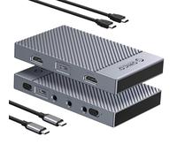 ORICO IS6-Capturez en 4K@60Hz, Carte de Capture Vidéo une Latence Utra-basse, Compatible avec PS5/Xbox Series/Switch, PC/Mac, OBS et plus encore, Entrée HDMI/Type-C, Capture Type-C, Boucle HDMI, 3 AUX