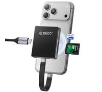 ORICO Lecteur de Cartes magnétique et boîtier SSD M.2 pour iPhone 15/16/17 Pro - 5 en 1 TF/SD 3.0 avec NVMe 2230/2242, USB 3.2 Gen2, PD 100 W - AP42F (Diskless) (Noir)