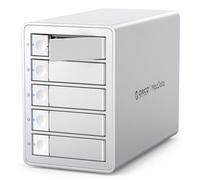 ORICO MacData Boîtier RAID 5 Baies USB 3.2 Gen2x2 20Gbps | Alimentation 150W, Jusqu'à 130TB, Puce JMS591, 6 Modes RAID, Refroidissement Aluminium, SATA 3.0 pour HDD SSD 3,5"/2,5"