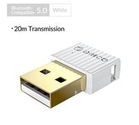 ORICO Mini sans fil USB 5.0 Bluetooth Dongle 5.0 adaptateur musique Audio émetteur récepteur pour PC haut-parleur souris ordinateur portable - Type Dongle 5.0 white