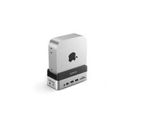 ORICO MiniDock Hub et support pour Mac mini M4/M4 Pro avec boîtier SSD NVMe 40 Gbps, station d'accueil USB C avec 2 ports USB-A 10 Gbps, HDMI 4K @ 60 Hz, PD 100 W, SD/TF 3.0 Lecteur de cartes VS40