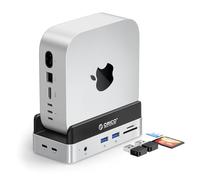 ORICO MiniDock Station d'accueil et support pour Mac mini M4 avec mémoire SSD non amovible de 1 To, hub USB C avec 2 ports USB-A 10 Gbps, SD/TF 3.0, parfait pour Mac mini M4/M4 Pro - VSE