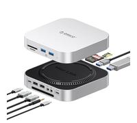 ORICO MiniLink Docking Station, Hub USB C 8 en 1, 5Gbps USB A 3.0/2.0 ×2, Lecteur de Cartes SD/TF, Compatible avec Mac Mini M4/M4 Pro, MacBook, Macs - M48P