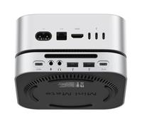 ORICO MiniMate Pro+ Hub Support 40Gbps pour Mac Mini M4/M4 Pro 2025 : SSD NVMe 1TB intégré (Non Amovible), Dock USB4 Aluminium, Jack Audio 3,5 mm, 2×USB-A, Compatible USB4