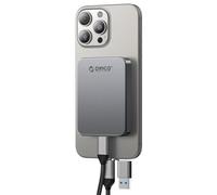 ORICO SSD Portable Magnétique 256 Go, 4K 120 IPS ProRes HDR, USB 3.2 Gen1 jusqu'à 460 Mo/s, Câble USB C&A 2 en 1, SSD Externe Compatible avec iPhone 16/15 Pro Max, Tablette - K5PLUS