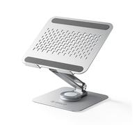 ORICO Support Ordinateur Portable à Rotation 360°, Support PC Portable Bureau Réglable en Hauteur, Pliable Support Ergonomique en Aluminium, Compatible MacBook Air/Pro & Laptops 13-17.3"- ST10, Argent
