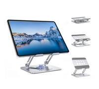 ORICO Support Tablette à Rotation 360°, Support Tablette Bureau Portable Pliable, Porte pour iPad Réglable, Compatible avec iPad Pro, Air, Mini, Kindle, Samsung, Tablettes Jusqu'à 13" - FB2, Argent