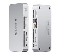 ORICO Thunderbolt 4 Dock, 40Gbps 12-en-1 Station d'accueil USB-C, Prise en Charge d'un Affichage 8K Unique/Double 4K, Charge Rapide 85W/15W, 4xUSB, Ethernet, SD/TF, AUX, Compatible avec Mac Mini m4