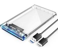ORICO USB 3.0 Boîtier Externe pour Disque Dur 2,5", SATA III 6Gb/s, pour HDD et SSD DE 2,5 Pouces et 7/9,5 mm, sans Outil, Haute Vitesse, UASP (Transparent)