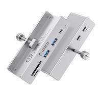 ORICO USB 3.2 Hub, 10Gbps Alluminio USB-Hub Clip avec Port d'alimentation 5V, 6 Ports Distributeur USB avec 2 Type A 3.2 et 1 Type C 3.2, SD/TF 3.0, 2 in 1 Câble de 100cm par Moniteur, Bureau