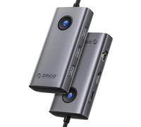 ORICO USB C Station d'accueil, 6 en 1 Hub USB C avec Ethernet 1 G, HDMI 4K 30Hz, PD 100 W, 3 Ports USB A 5Gbps, Adaptateur USB C vers USB 3.0 Compatible avec MacBook Pro Air XPS Lenovo HP