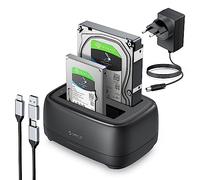 ORICO USB C Station d'accueil pour Disque Dur SATA 2,5"/3,5", 2 Baies Boitier Disque Dur Jusqu'à 40 to, Dock HDD SSD sans Outils, UASP, Alimentation et câble USB Inclus (DD28C3)