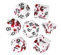 OriCraft Dés de vampire D20 Dés DND à pois rouges réalistes pour Halloween D20 Dés polyédriques pour jeu de rôle Donjons et Dragons