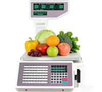 ORIDLECTAL Balance d'impression D'étiquettes, Balance Numérique de Codes à Barres avec imprimante, pour supermarché, Haute précision 10g, capacité 30kg