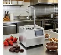 ORIDLECTAL Caquelon à Chocolat de comptoir : équipement de tempérage avec Table vibrante, tête Spirale Amovible, Distributeur, 1000W. Idéal pour Fontaine, Fondue, Mariages et pâtisseries