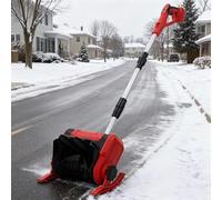 ORIDLECTAL Deneigeuse Electrique, Fraise a Neige Electrique, Déneigement Facile, avec Batterie 20V 4Ah, Moteur Haute Puissance 1200W, Portée 16cm, pour Allées, Léger