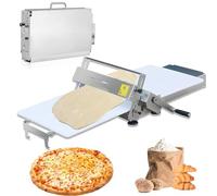 ORIDLECTAL Laminoir a Pizza Professionnel, Laminoir Pate Feuilletée Manuel, Acier Inoxydable Pliable, pour Boulangeries et Pâtisseries Commerciales/Domestiques TYPE400