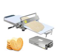 ORIDLECTAL Laminoir Patisserie, Laminoir Pate Feuilletée Professionnel, en Acier Inoxydable, Épaisseur Réglable, pour Croissants/Feuilletées, Usage Commercial TYPE400