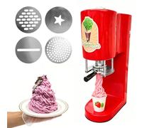 ORIDLECTAL Machine à Glace façon Spaghetti, sorbetière Glace Molle : comptoir, 80W, 28-30L/h, 4 Formes, Facile Nettoyer. Original, Amusant. Idéal soirées Jeu en Famille Yellow