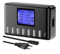 ORIEMAC Station de Charge USB 60W 8 Ports USB Charging Hub 12A avec écran LCD pour plusieurs appareils, Smart Desktop