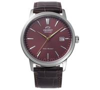 Orient Bambino - RA-AC0F15R30B - Montre Automatique Homme - Exclusivité Européenne - Verre Saphir - Boîtier Or Rose - Cadran Marron Sunburst - Bracelet Cuir - Fond Exposition