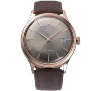 Orient Bambino Version 4 Montre Japonaise à remontage Automatique en Acier Inoxydable et Cuir, Marron, Classique