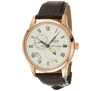 Orient Sun & Moon Montre-Bracelet Automatique pour Homme à remontage Manuel mécanique Classique Bracelet en Cuir, Cuir Champagne, Classique