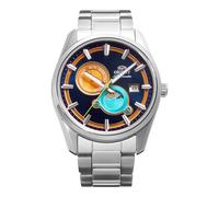 Orient Montre Stretto Sun & Moon RA-AK0316L Automatique Homme 41 mm Cadran bleu Acier inoxydable
