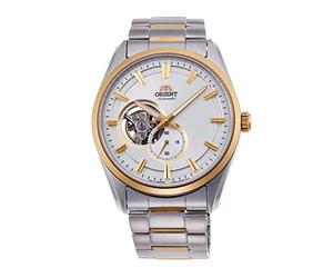 Orient Contemporary Small Seconds Semi Skeleton Montre Bracelet Automatique squelettique Petites Secondes en Acier ou Cuir décontracté Chic RA-AR00, Acier Bicolore, Bracelet