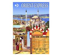Orient Express Reproduction Affiche Poster-Format Size 50X70 cm Papier 300 GR-Vente du fichier numérique HD Possible Nous Consulter.(Boutique : affichevintage.FR)
