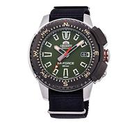 Orient M-Force Deuxième Génération Montre-Bracelet Automatique pour Homme à remontage Manuel mécanique Sportif, Tissu Vert, Bracelet