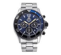 Orient Mako Solar RA-TX0208L10B Montre pour homme avec cadran bleu et bracelet en acier, bleu, Bracelet