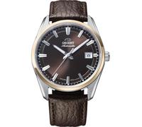 Orient Montre contemporaine Stretto Date automatique Cadran marron Bracelet en cuir RA-AC0R03Y30B