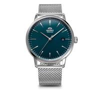 Orient [Montre] Montre contemporaine contemporaine Basic Concept Basic Concept Mesh RN-AC0E06E pour homme Argent, Couleur du cadran : vert, Minimaliste