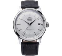 Orient Bambino RA-AC0M Bracelet en Cuir Classique à remontage Automatique et Manuel pour Homme Boîtier en Acier Inoxydable Affichage analogique 38 mm, Bracelet Noir et Cadran Gris, Bande