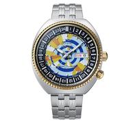 Orient Revival Montre pour homme avec cadran multicolore et bracelet en acier Motif carte du monde 75ème anniversaire RA-AA0E08Y39B