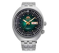 Orient Revival World Map Montre-Bracelet Automatique pour Homme à remontage Manuel mécanique Classique Bracelet et boîtier en Acier Inoxydable, Vert, Classique/élégant