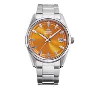 Orient Stretto RA-AC0R08Y30B Montre mécanique automatique unisexe 38,5 mm - Cadran orange, boîtier et bracelet en acier inoxydable, affichage de la date, édition limitée