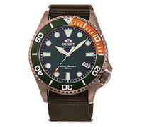 Orient Triton Montre-Bracelet Automatique pour Homme à remontage Manuel mécanique Sportif Plongée avec Couronne 4 Heures, Vert, Bracelet