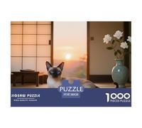 Oriental à Poil Court Puzzle 1000 Pièces - Moment Zen, Jeu Créatif, Défi Cérébral pour Adultes, Packaging Décoratif, 38x26cm/1000pcs