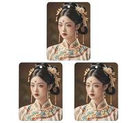 Oriental Beauty Lot de 3 désodorisants carrés à suspendre pour voiture, maison, bureau, style gris