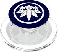 Oriental Bleu Kamakura Minamoto Japon Mon Vector Art PopSockets PopGrip pour MagSafe