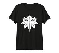 Oriental Bleu Kamakura Minamoto Japon Mon Vector Art T-Shirt Haut de Gamme