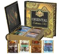 Oriental Collection No. 2 - Coffret cadeau de 4 saveurs de thés de Ceylan dans une boîte métallique décorative