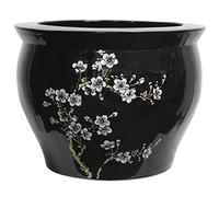 Oriental Furniture Bol à poisson en fleur de fleur 35,6 cm